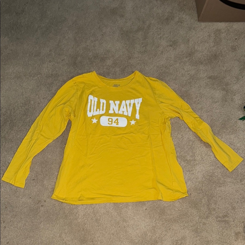 Old Navy Yellow Long Sleeve Tee Vibrant Casual Style